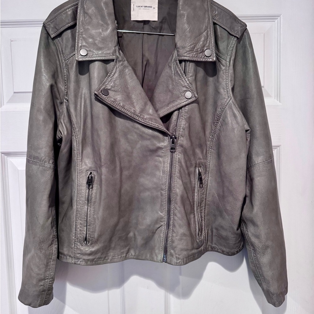 Lucky Brand Green Leather Jacket